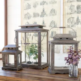 Wooden Display Lantern Set